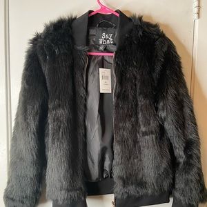 Black Faux Fur jacket